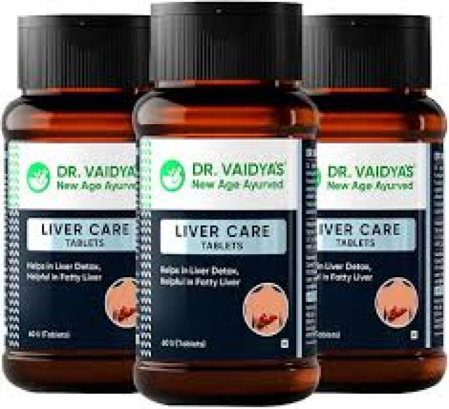 Dr. Vaidya Liver Care Tablets | Ayurvedic Fatty Liver Support, Detox & Cleanse | Improves Liver Health, Digestion & Metabolism | Herbal Supplement with Ayurvedic Herbs | 60 Tablets, Pack of 1